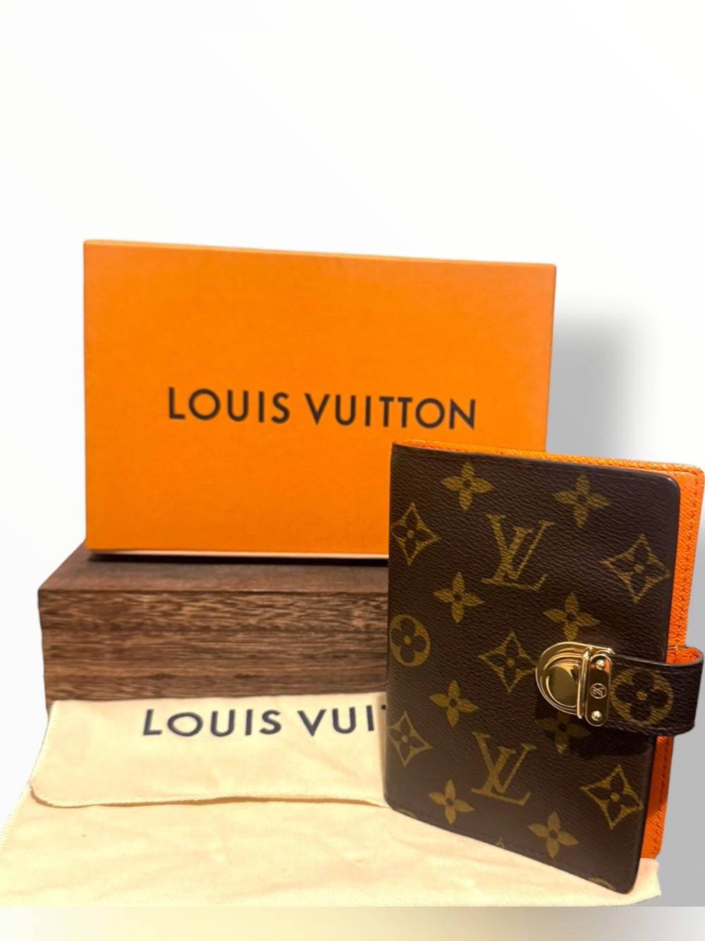 Louis Vuitton Limited Edition Monogram Canvas Orange Koala Small Ring Agenda